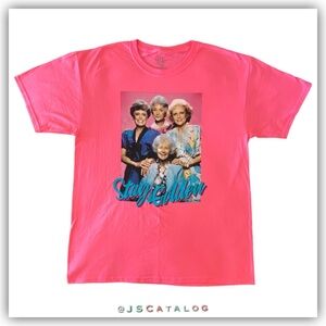 Golden Girls Pink Graphic Tee - Stay Golden Design